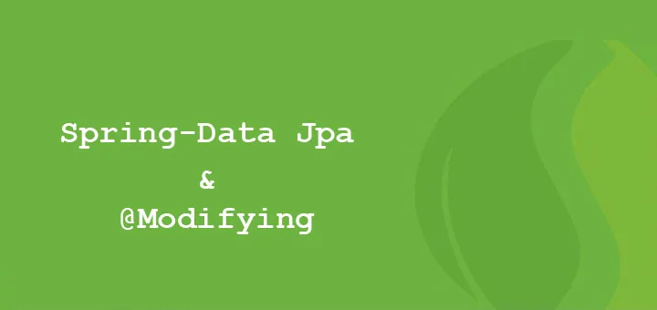 tutorial spring-data e @modifying